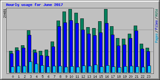 Hourly usage for June 2017